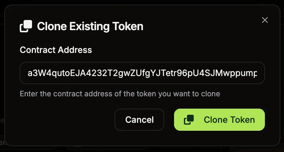 Clone any Solana token