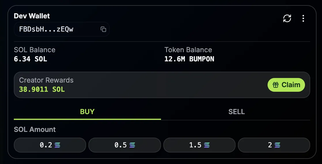 Creator Rewards Interface